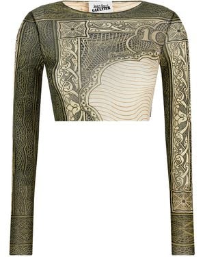 Jean Paul Gaultier Polyamide Long Sleeve T-Shirt - Green