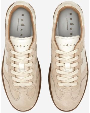Hogan Suede Sneakers Leather/Rubber Sneakers - Natural