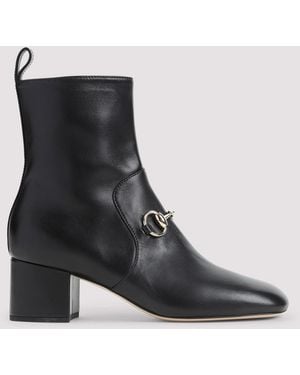 Gucci Lady Horsebit Boots - Black