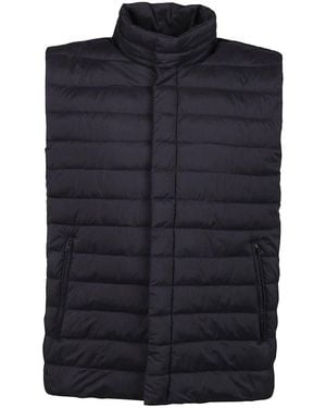 Herno Gilet Nylon Opaco Bottoni Polyamide Jacket - Blue