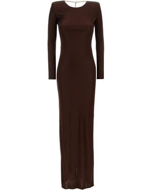 Elisabetta Franchi Chain Dress - Brown