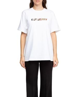 Burberry T-Shirt Cotton T-Shirts And Polos - White