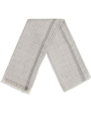 Brunello Cucinelli Scarf Linen Jute - White