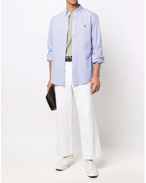 Polo Ralph Lauren Striped Slim Fit Poplin Shirt Clothing Polo & T-Shirts - White