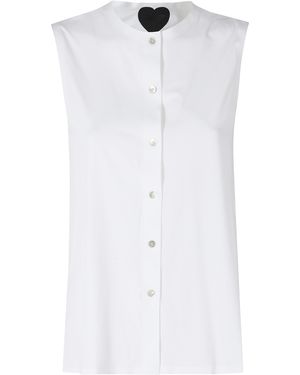 Rrd Oxford Sleeveless Shirt Poliammide Elastane Top - White