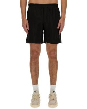 MSGM Short With Logo - Black