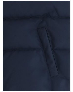 Gucci Padded Vest With Web Polyester Waistcoat & Gilet - Blue
