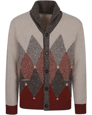 Ballantyne Shawl Neck Cardigan - Gray
