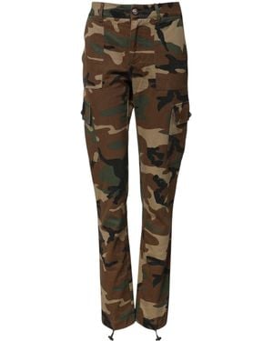 Dolce & Gabbana Dolce & Gabbana Camouflage Cotton Cargo Pants - Brown