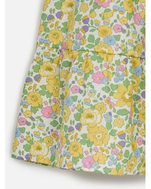 MC2 Saint Barth Girl Cotton Dress Jemine Jr With Betsy Print - Yellow