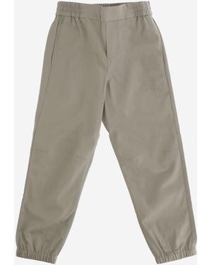 Burberry Cotton Blend Trousers For Kids Lyocell Trousers - Grey