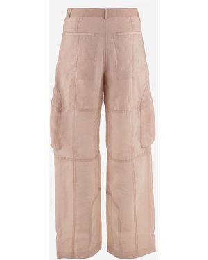 Frankie Shop Cargo Pants Kelly Cupro Pants - Natural