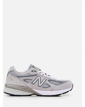 New Balance 990 Leather Sneakers - White