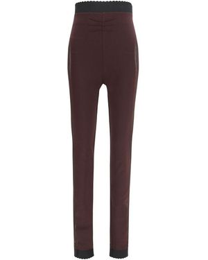 The Attico Purple Viscose Leggings