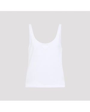 Prada Cotton Tank Top - White