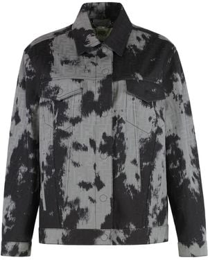 Fendi Denim Jacket Ff Cotton - Black