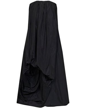 Jil Sander Technical Faille Asymmetric Midi Dress - Black