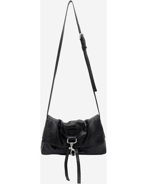 RADICA STUDIO Leather Bag With Hammered Nappa Shoulder - Black