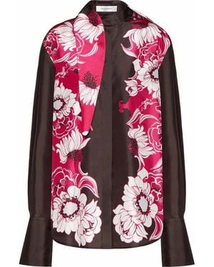 Valentino Floral Pattern Shirt - Red