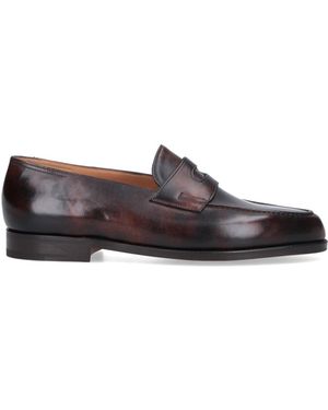 John Lobb Distinguished Cut-Out Detail Leather Lopez Loafers - Brown