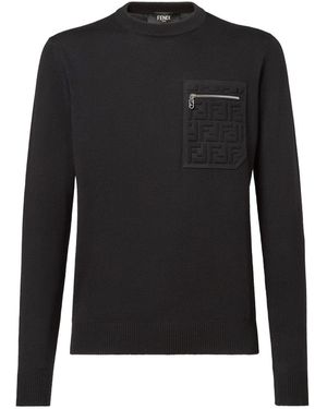 Fendi Sweaters Lana Vergine - Black