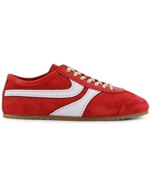 Dries Van Noten Suede Trainers - Red