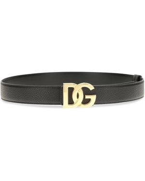Dolce & Gabbana Belt Calfskin Leather Calf - White