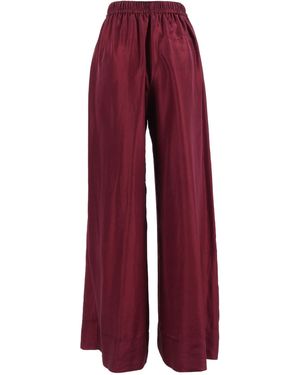 forte_forte Drawstring Trousers Silk Habotai - Red