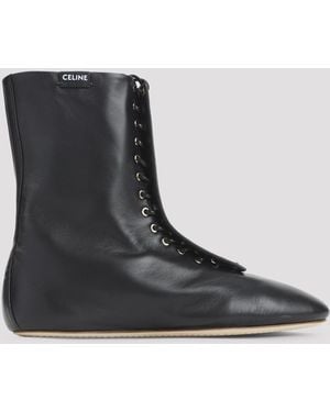 Celine Lace-Up Boot - Black