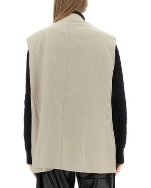MM6 by Maison Margiela Single-Breasted Vest - Natural