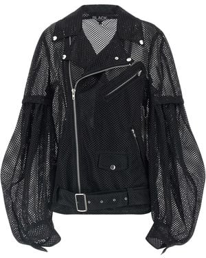 Comme des Garçons Polyester Biker Jacket - Black