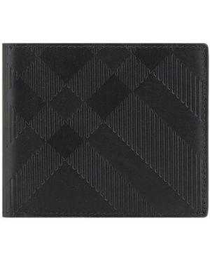 Burberry Black Calf Leather Bos Taurus Wallet