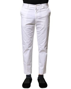 Dolce & Gabbana Cropped Slim Fit Trousers - Blue