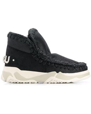 Mou Cracked Eskimo Trainer Rhinestones - Black