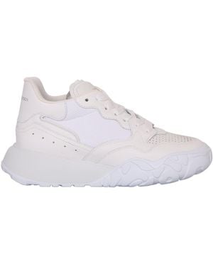 McQueen Perforated High Top Trainers - White