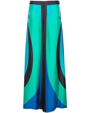 Emilio Pucci Maddalena Print Trousers - Green