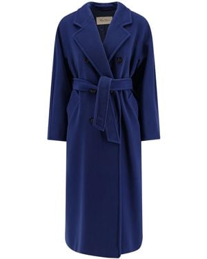 Max Mara Virgin Wool And Cashmere Madame Coat - Blue
