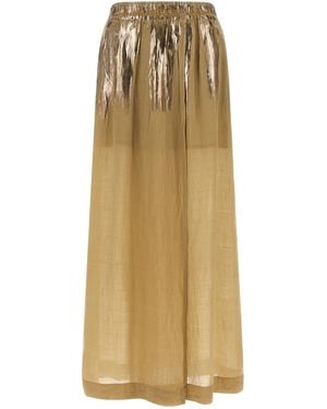 Nude Slit Skirt Tencel - Natural