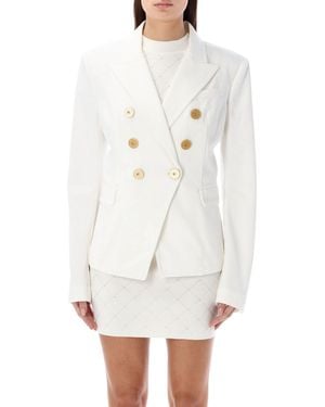 Balmain Stylish And Chic 6-Button Denim Jacket For - White