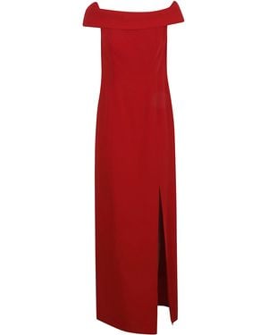 Ralph Lauren Adlar-Short Sleeve-Gown - Red