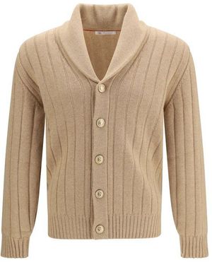 Brunello Cucinelli Beige Cashmere Cardigan - Natural