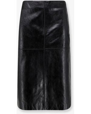Soeur Gwen Leather Skirt - Black