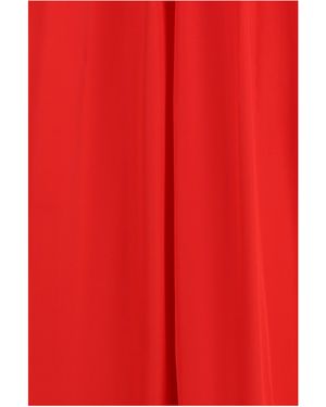 Sa Su Phi Belted Pleated Dress Polyester; Cotton Long - Red