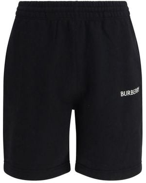 Burberry Black Cotton Bermuda Shorts