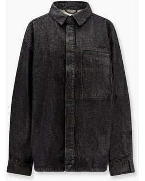 Entire studios Herculean Denim Shirt-Jacket Cotton - Black