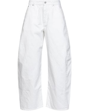 Alaïa Cotton Denim Rodeo Jeans - White