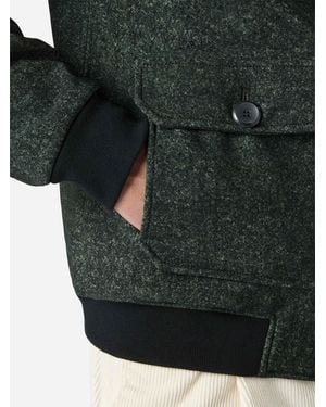 MC2 Saint Barth Thermo Jacket Byron With Melange Woolly Print - Black