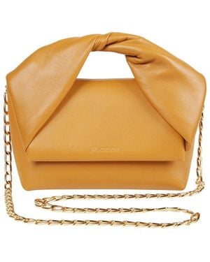 JW Anderson Midium Bow Twister Top Handle Bag in Yellow | Lyst