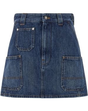 Givenchy Denim Skirt Cotton - Blue