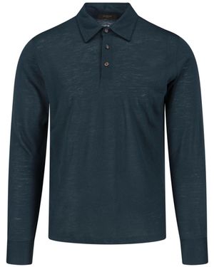 Zanone Virgin Wool Polo Shirt - Blue